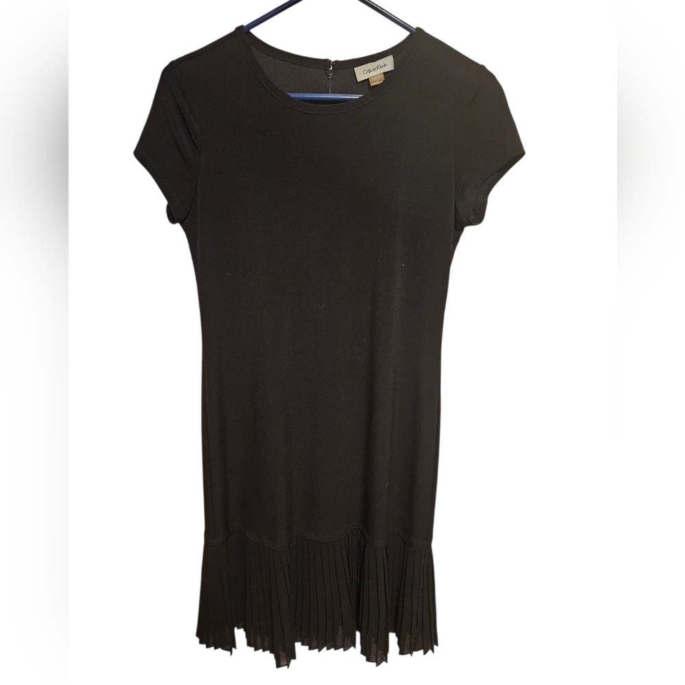 Calvin Klein Knee Length Black Shift Dress Size 4